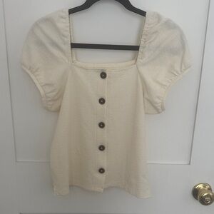Madewell Cream Puff Sleeve Blouse